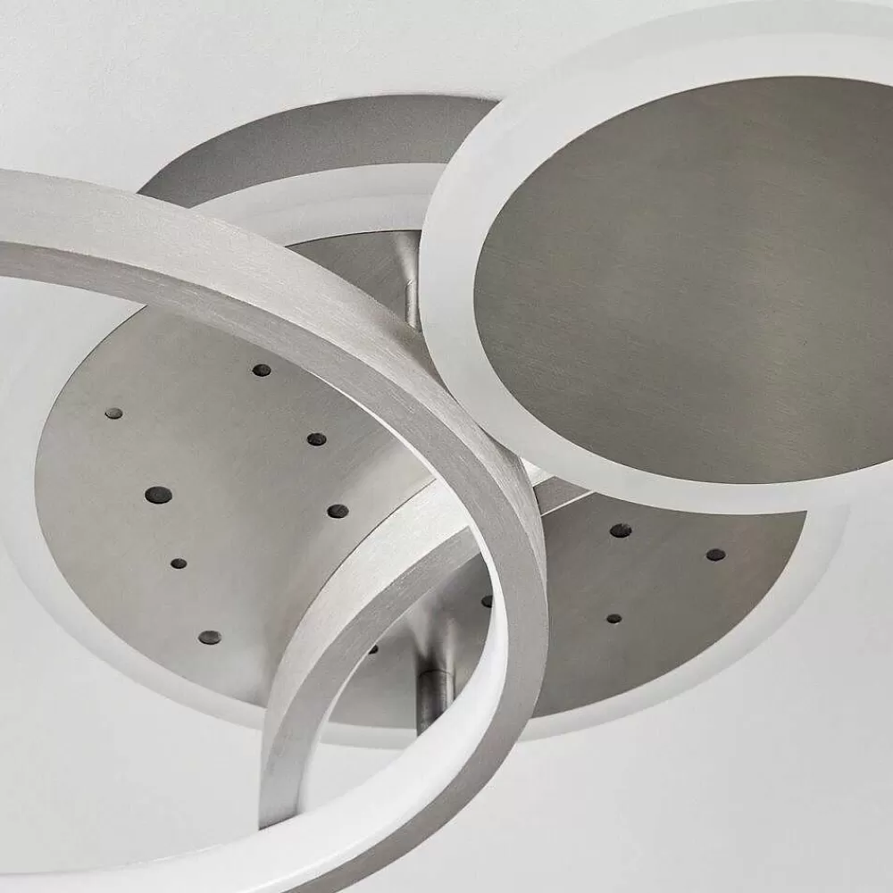 hofstein Plafonnier Tagsdorff Led Chrome, Nickel Mat, 1 Lumiere