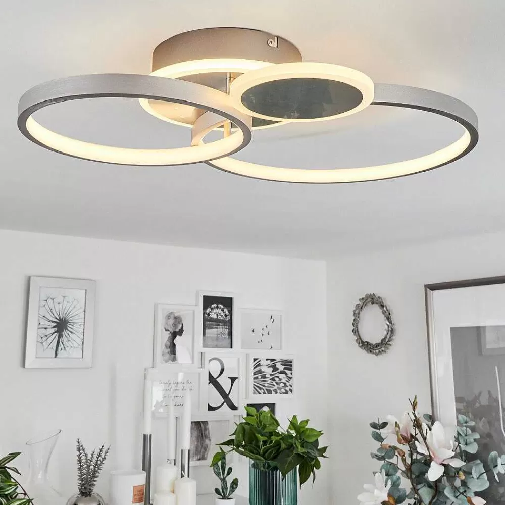 hofstein Plafonnier Tagsdorff Led Chrome, Nickel Mat, 1 Lumiere
