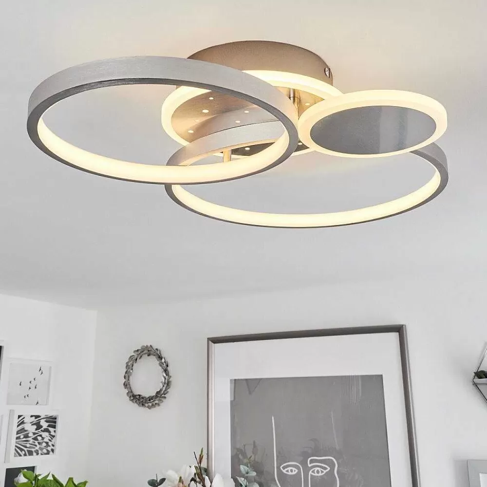 hofstein Plafonnier Tagsdorff Led Chrome, Nickel Mat, 1 Lumiere