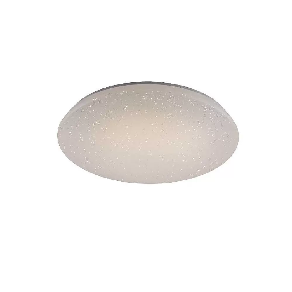 Luminaires Trio Plafonnier Trio Leuchten Wiz Charly Led Blanc, 1 Lumiere, Telecommandes, Changeur De Couleurs