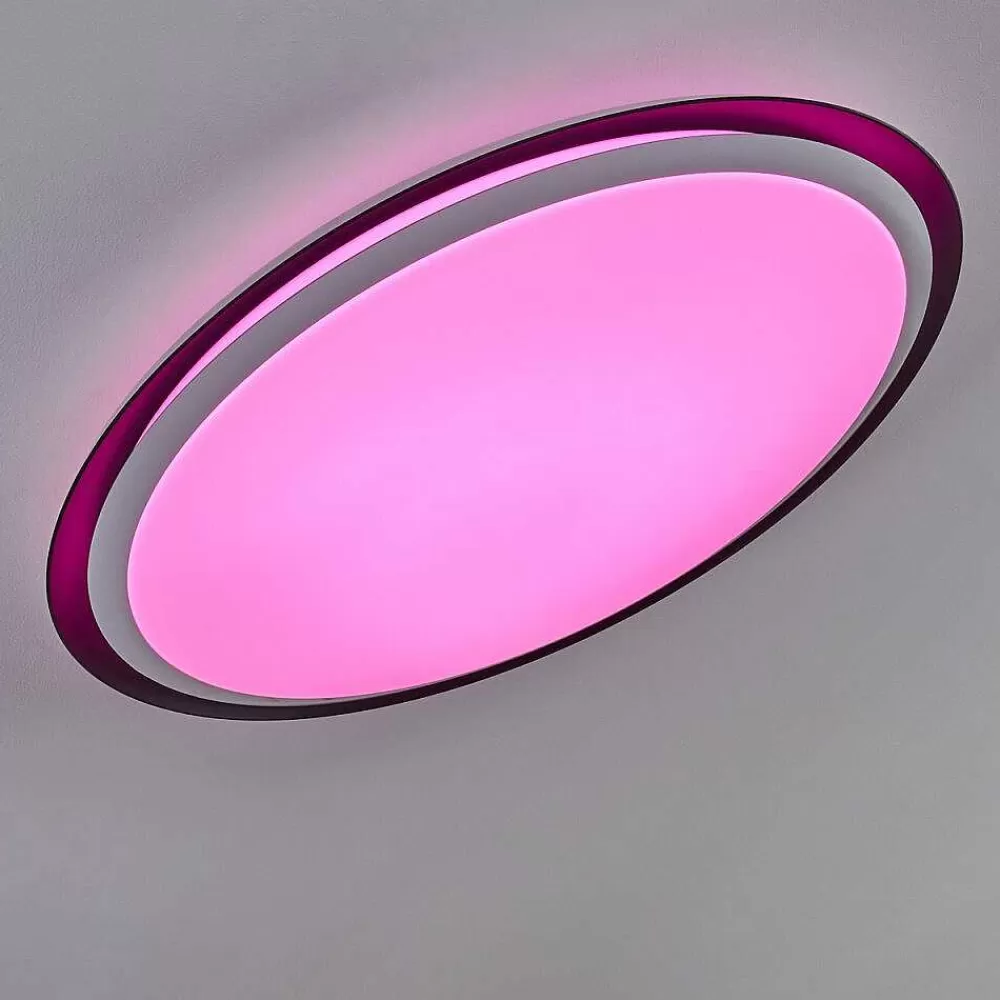 hofstein Plafonnier Vejle Led Blanc, 2 Lumieres, Changeur De Couleurs