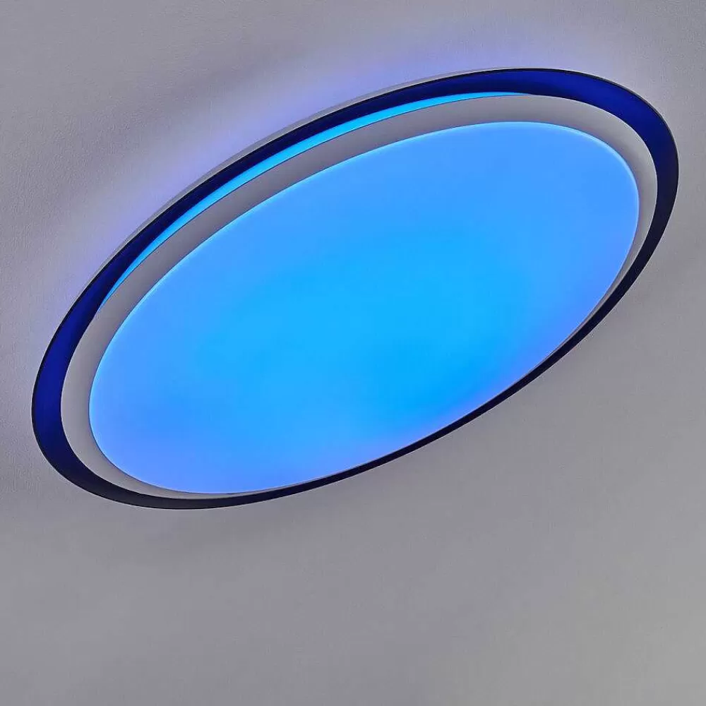 hofstein Plafonnier Vejle Led Blanc, 2 Lumieres, Changeur De Couleurs
