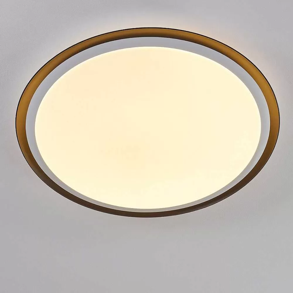 hofstein Plafonnier Vejle Led Blanc, 2 Lumieres, Changeur De Couleurs