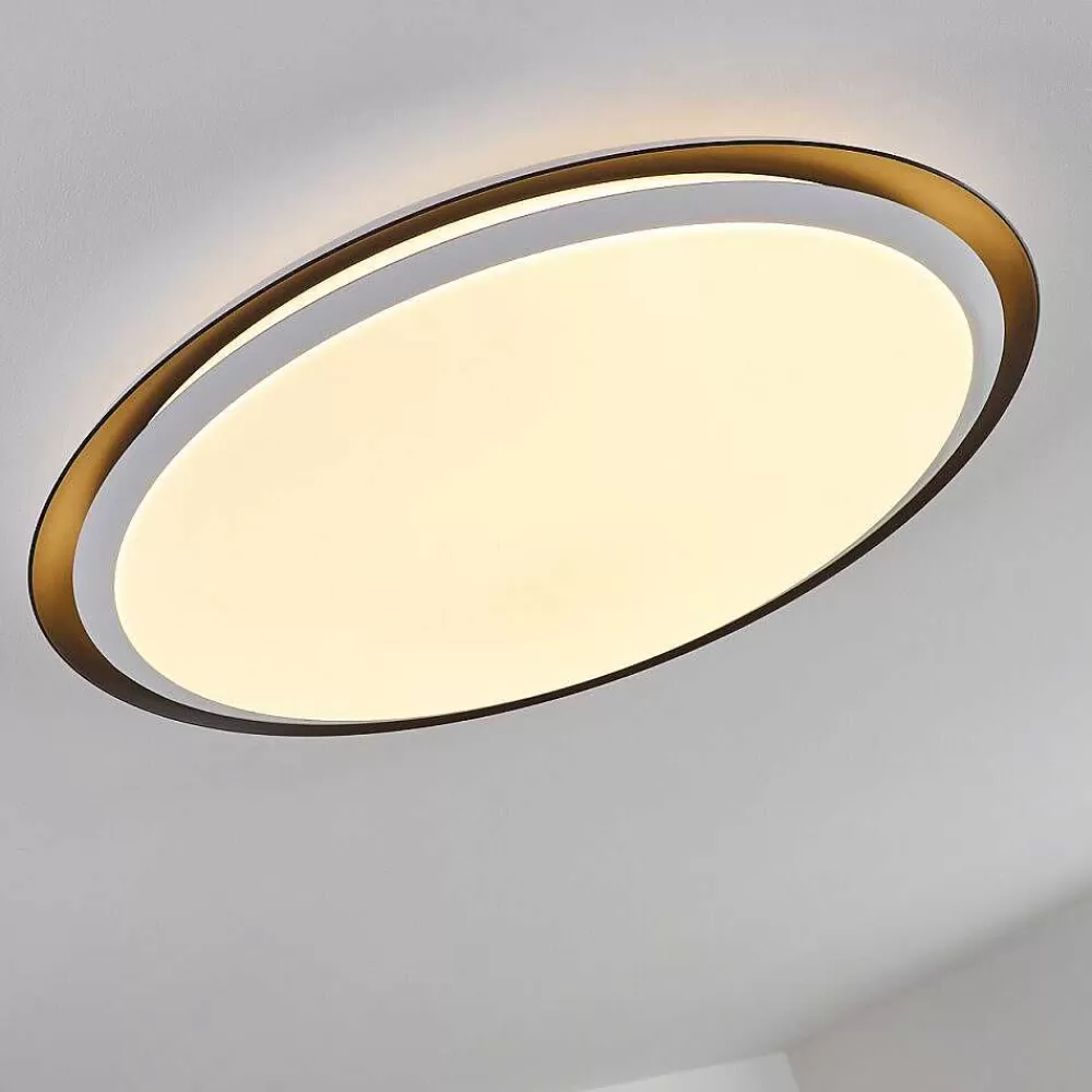 hofstein Plafonnier Vejle Led Blanc, 2 Lumieres, Changeur De Couleurs