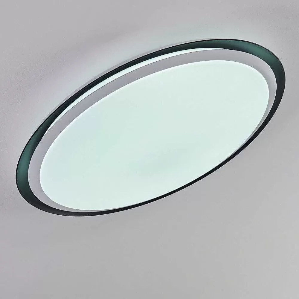 hofstein Plafonnier Vejle Led Blanc, 2 Lumieres, Changeur De Couleurs