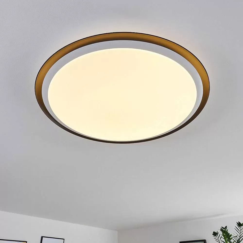 hofstein Plafonnier Vejle Led Blanc, 2 Lumieres, Changeur De Couleurs