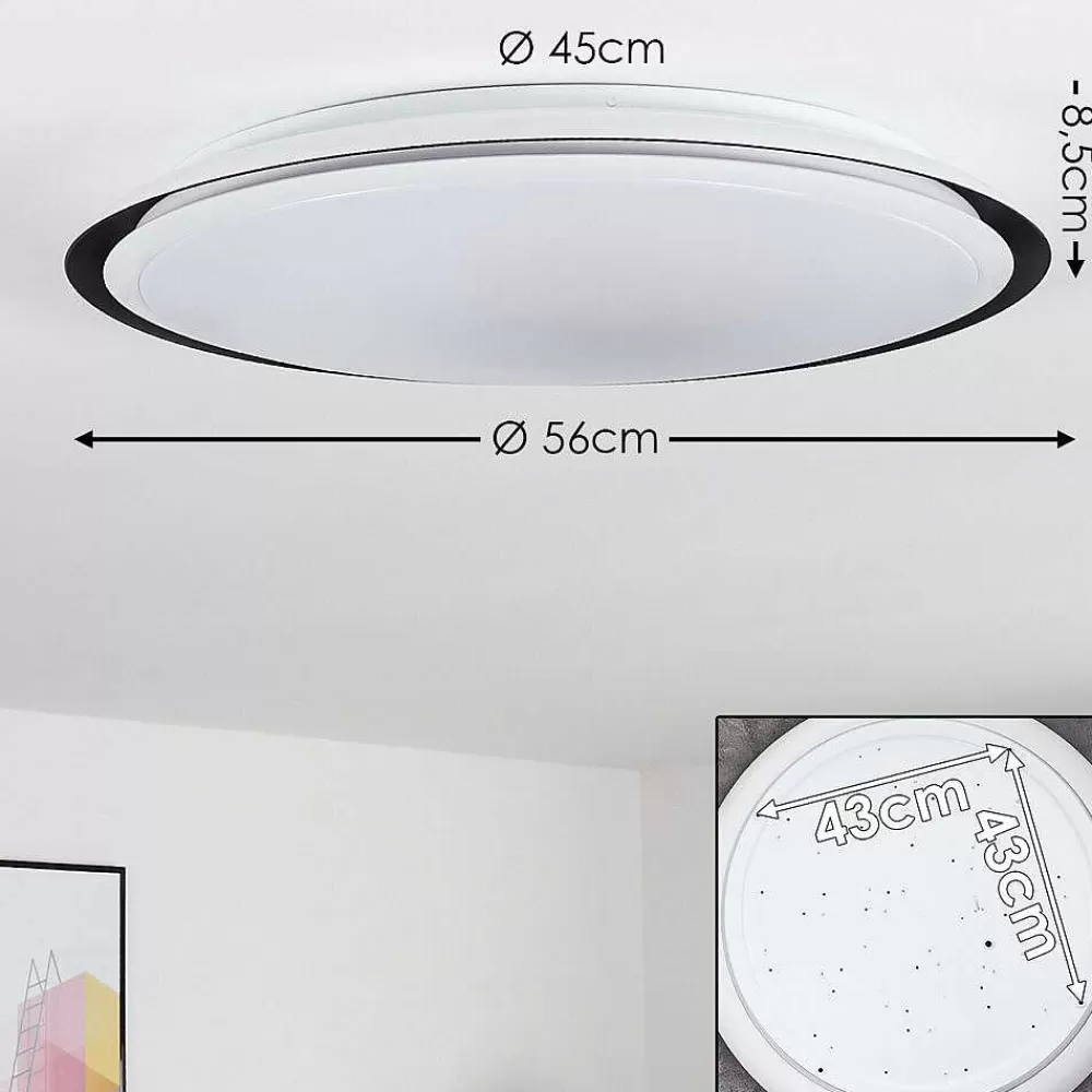 hofstein Plafonnier Vejle Led Blanc, 2 Lumieres, Changeur De Couleurs