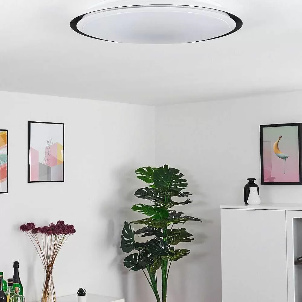hofstein Plafonnier Vejle Led Blanc, 2 Lumieres, Changeur De Couleurs