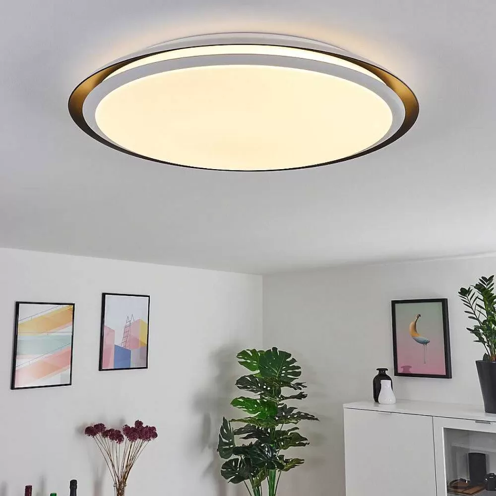 hofstein Plafonnier Vejle Led Blanc, 2 Lumieres, Changeur De Couleurs