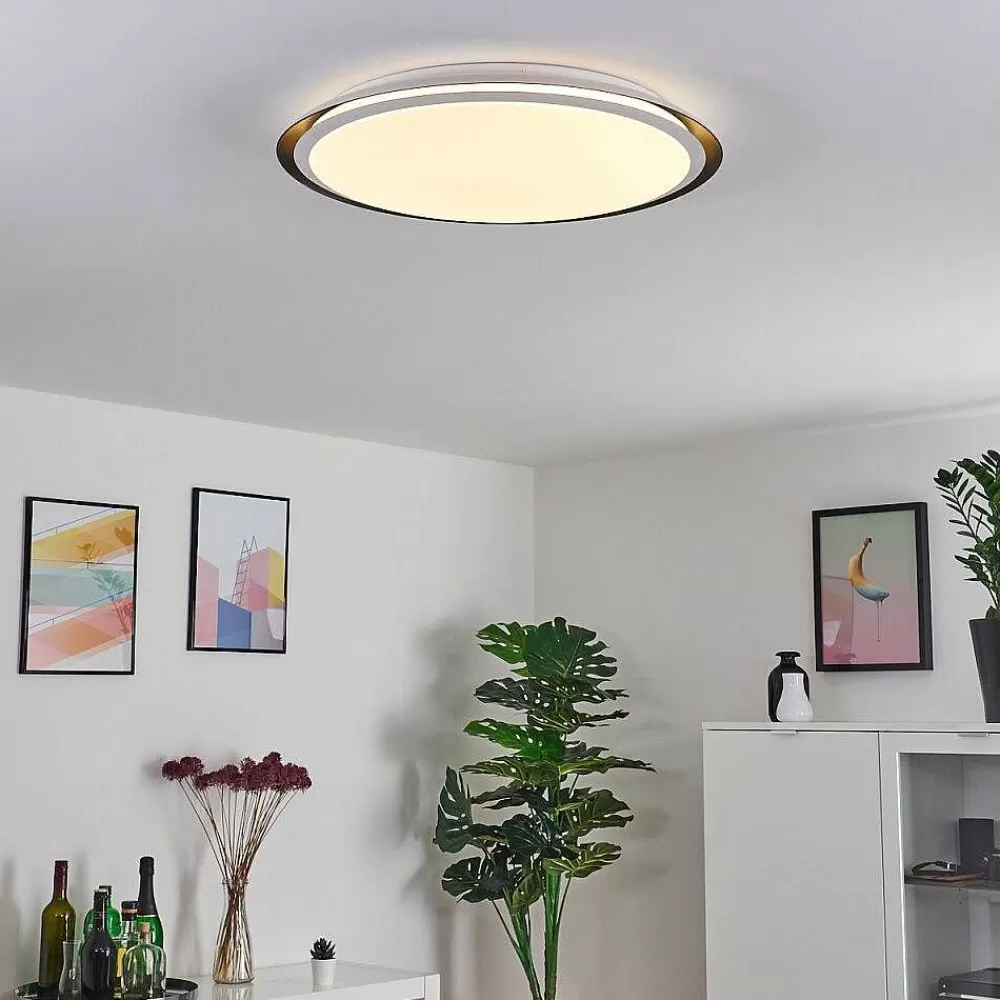 hofstein Plafonnier Vejle Led Blanc, 2 Lumieres, Changeur De Couleurs