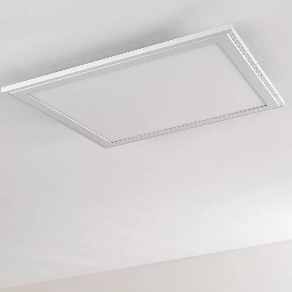 hofstein Plafonnier Voisines Led Blanc, 1 Lumiere, Telecommandes, Changeur De Couleurs