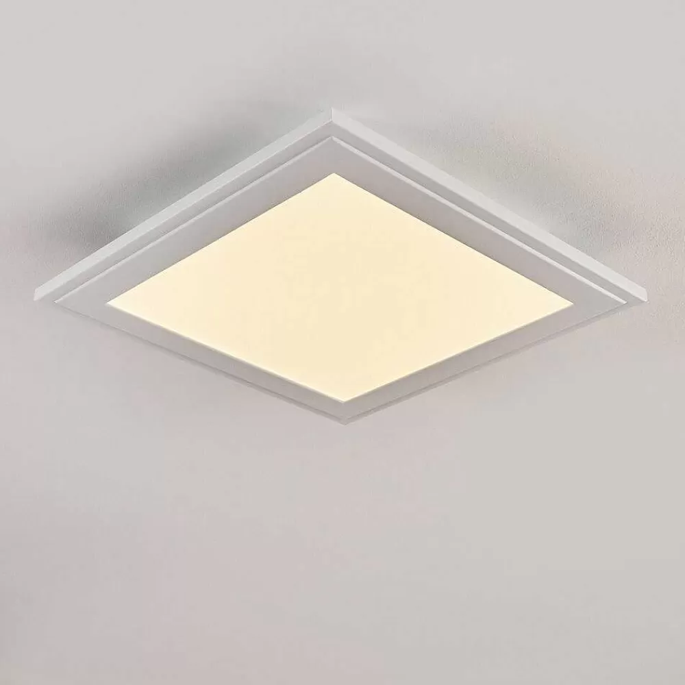 hofstein Plafonnier Voisines Led Blanc, 1 Lumiere, Telecommandes, Changeur De Couleurs