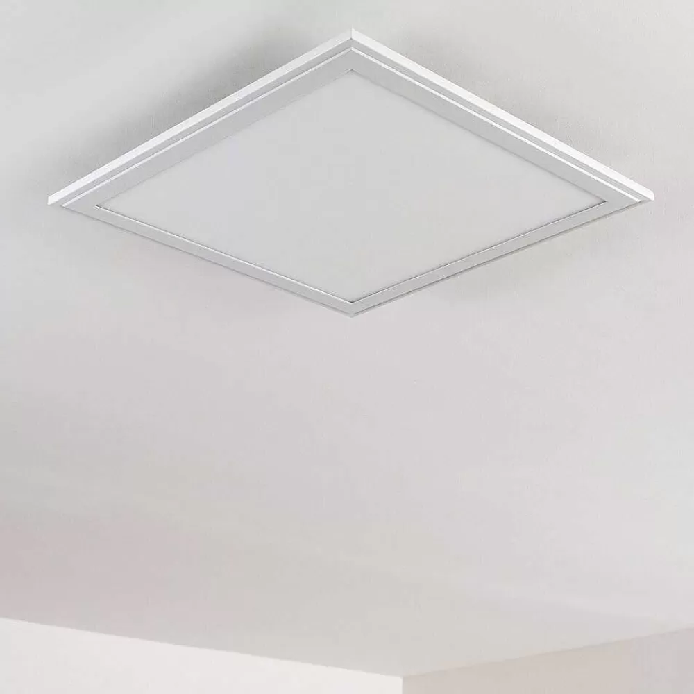hofstein Plafonnier Voisines Led Blanc, 1 Lumiere, Telecommandes, Changeur De Couleurs