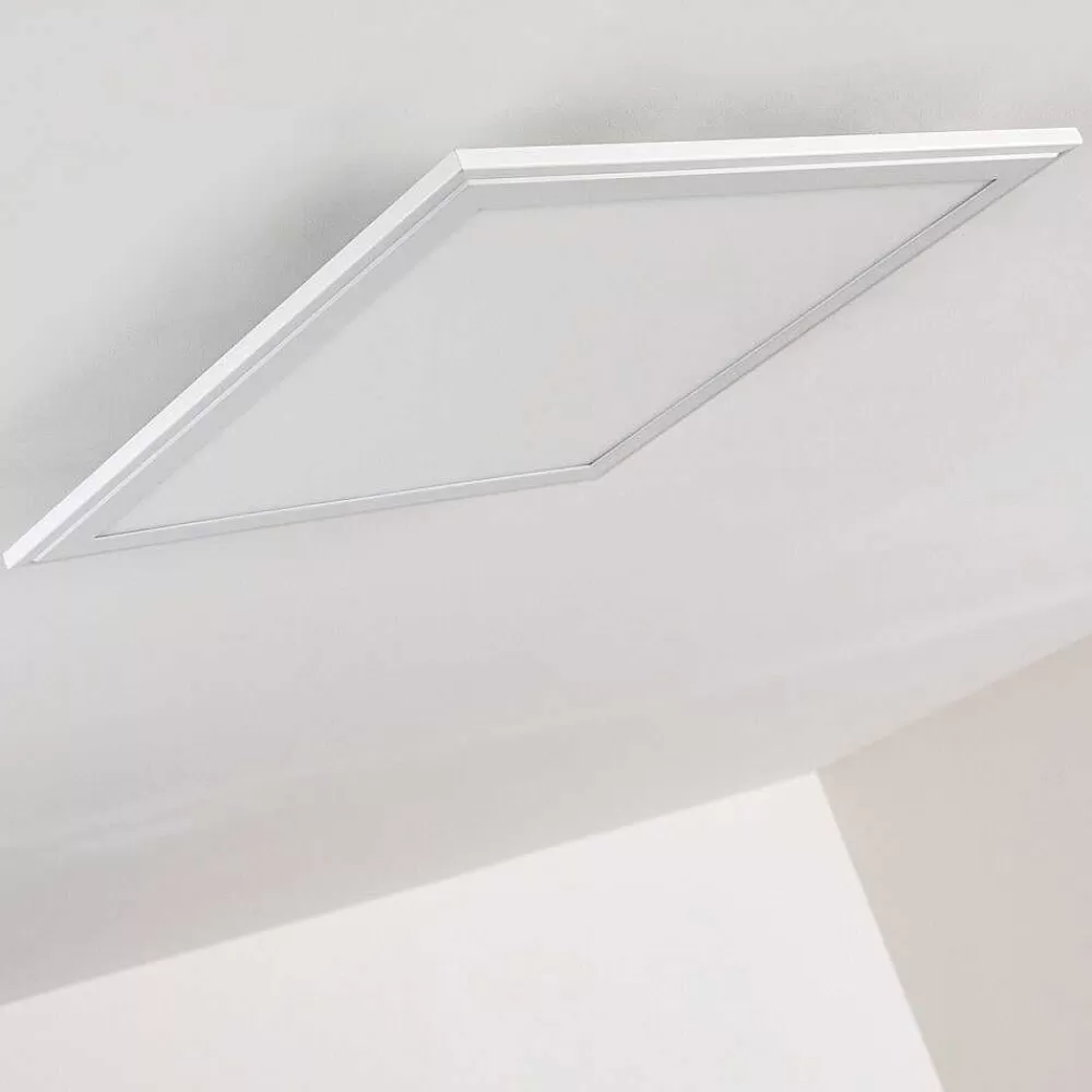 hofstein Plafonnier Voisines Led Blanc, 1 Lumiere, Telecommandes, Changeur De Couleurs