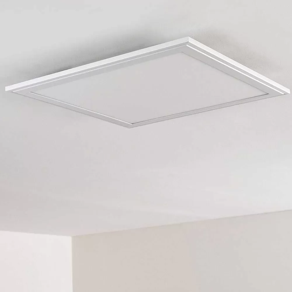 hofstein Plafonnier Voisines Led Blanc, 1 Lumiere, Telecommandes, Changeur De Couleurs