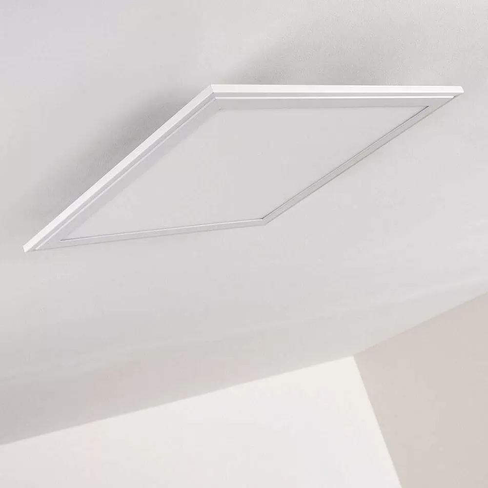 hofstein Plafonnier Voisines Led Blanc, 1 Lumiere, Telecommandes, Changeur De Couleurs
