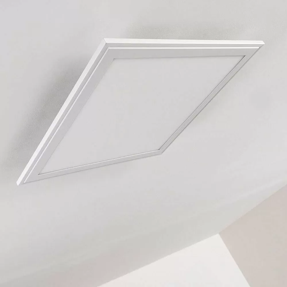 hofstein Plafonnier Voisines Led Blanc, 1 Lumiere, Telecommandes, Changeur De Couleurs