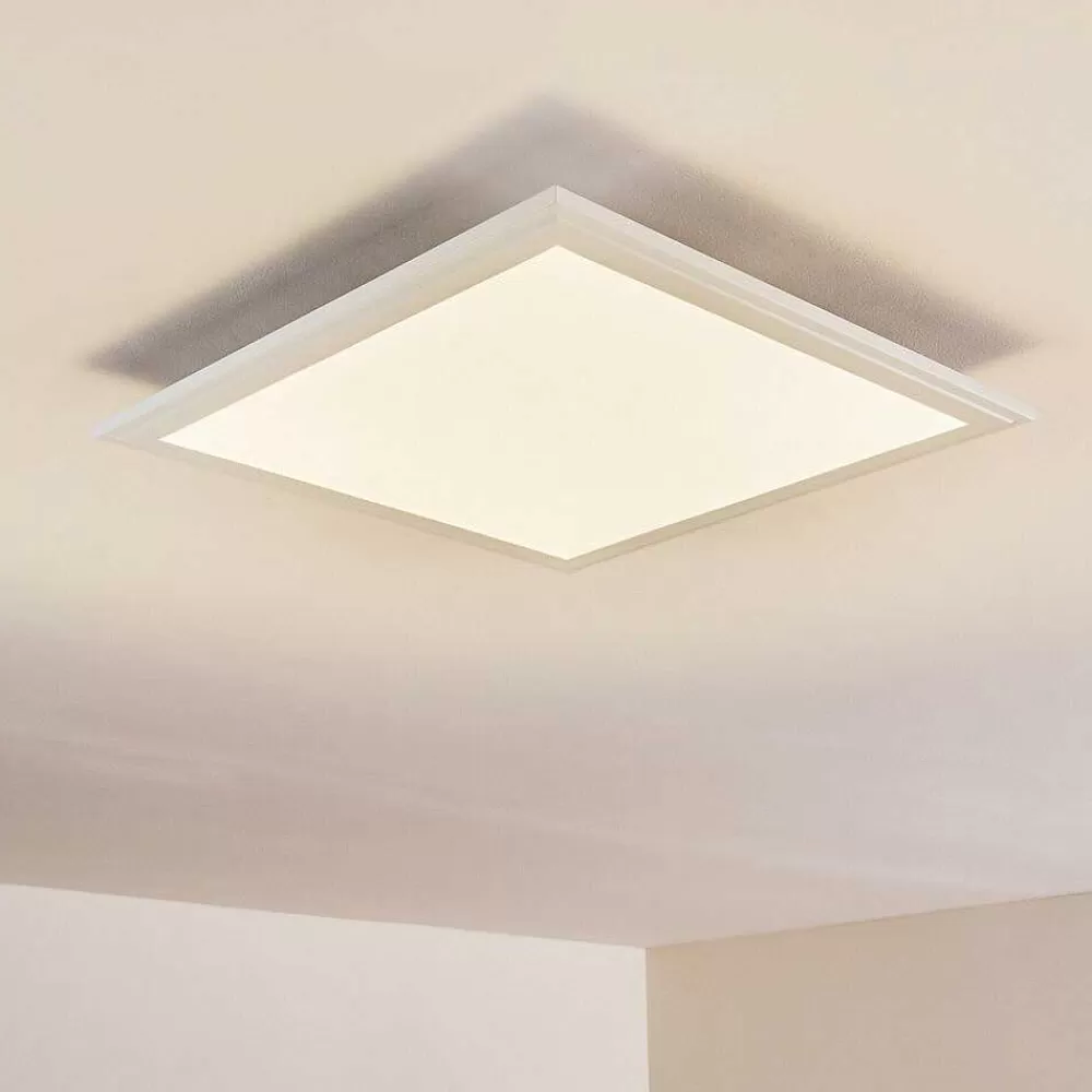 hofstein Plafonnier Voisines Led Blanc, 1 Lumiere, Telecommandes, Changeur De Couleurs