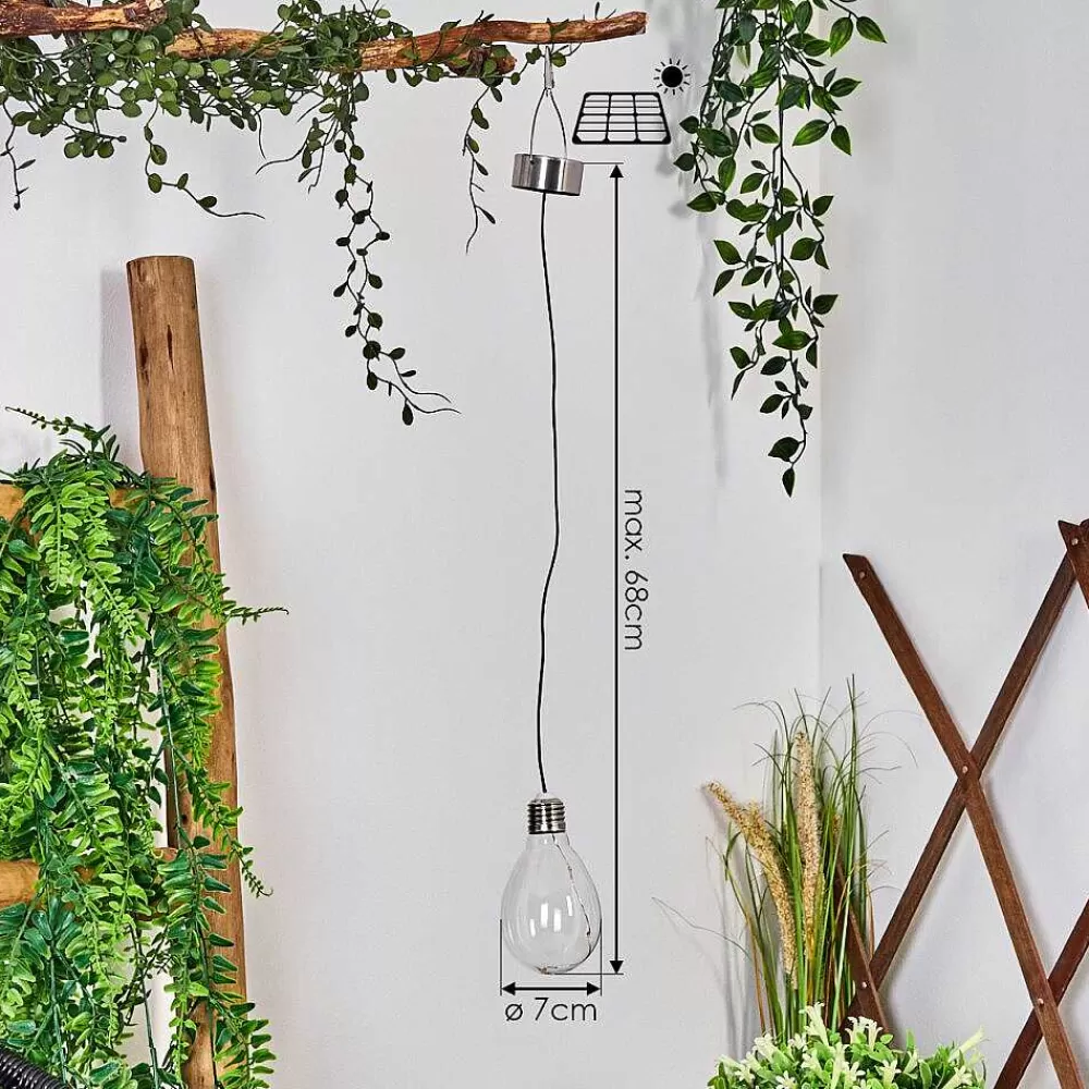 hofstein Set De Lampe Solaire Tiltil Led Acier Inoxydable, 5 Lumieres