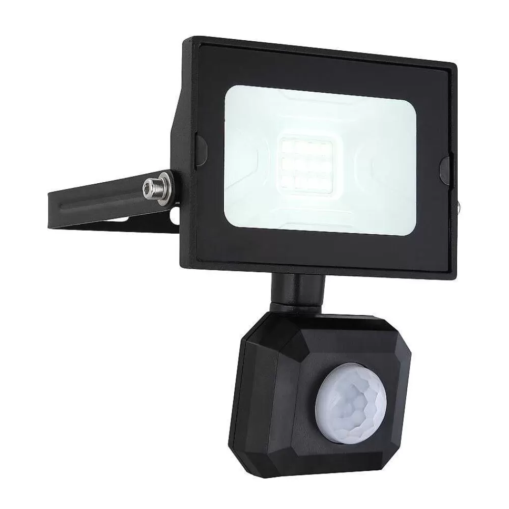 Luminaires Globo Lighting Spot De Jardin Globo Helga Led Noir, 1 Lumiere, Detecteur De Mouvement