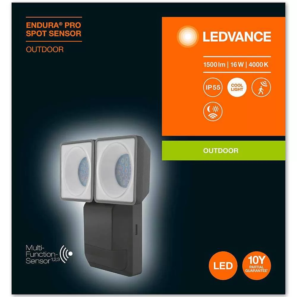 Luminaires Ledvance Spot De Jardin Ledvance Endura® Gris, 1 Lumiere, Detecteur De Mouvement
