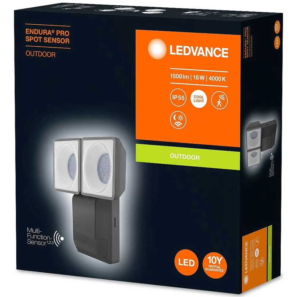Luminaires Ledvance Spot De Jardin Ledvance Endura® Gris, 1 Lumiere, Detecteur De Mouvement