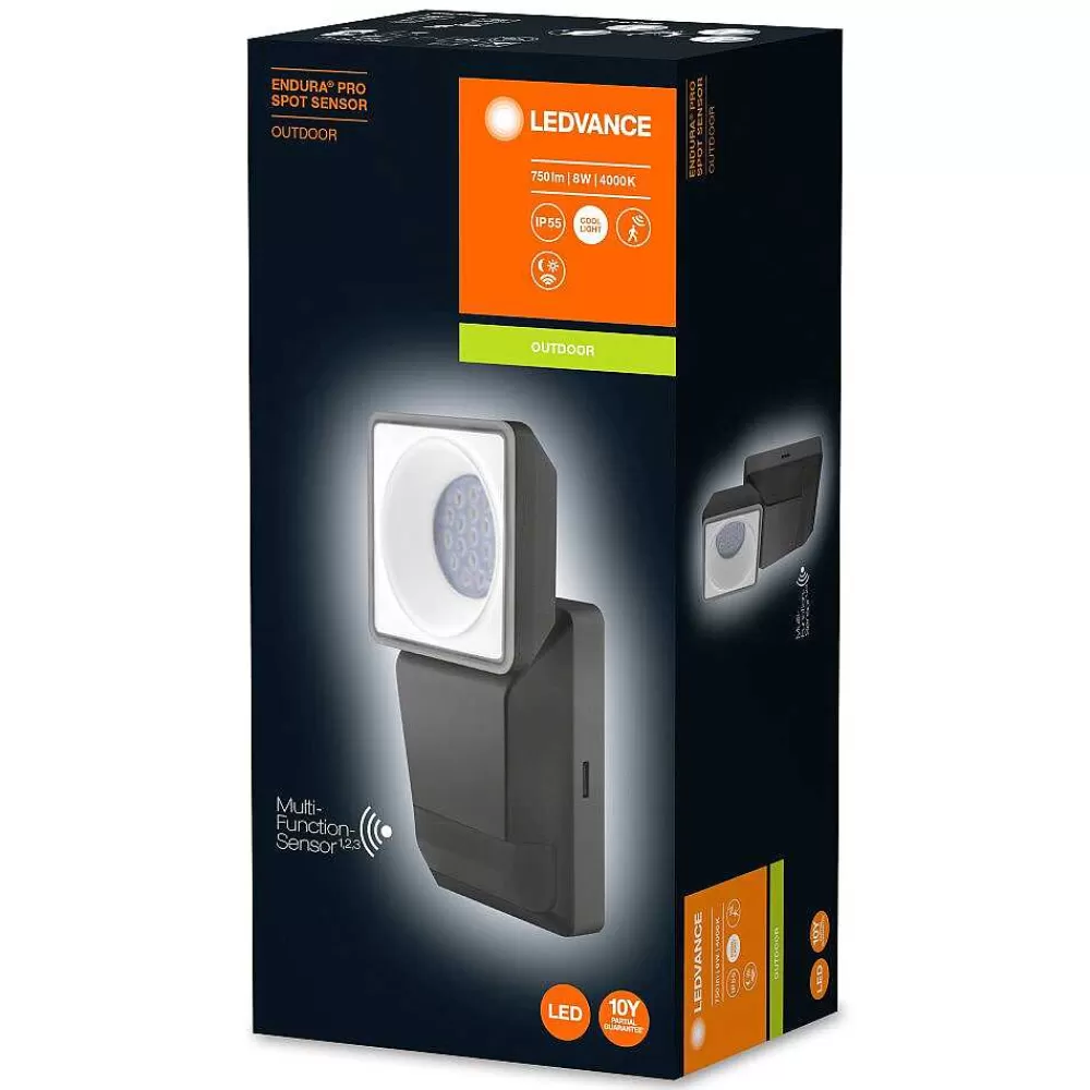 Luminaires Ledvance Spot De Jardin Ledvance Endura® Gris, 1 Lumiere, Detecteur De Mouvement
