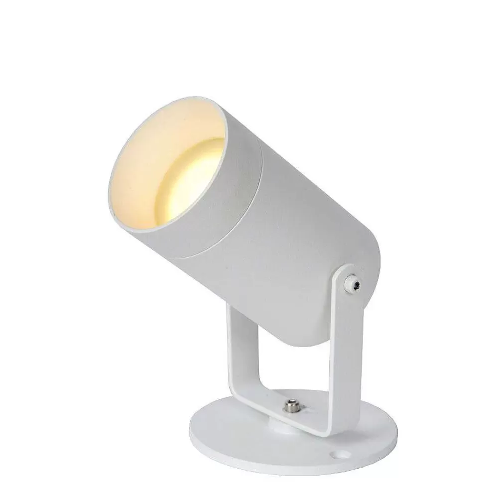 Luminaires Lucide Spot De Jardin Lucide Taylor Blanc, 1 Lumiere, Detecteur De Mouvement