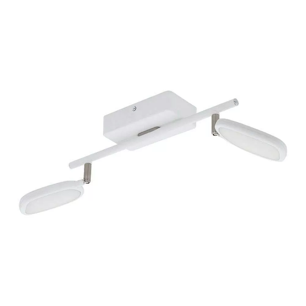 Luminaires Eglo Spot Eglo Connect Palombare-C Led Blanc, 2 Lumieres, Changeur De Couleurs