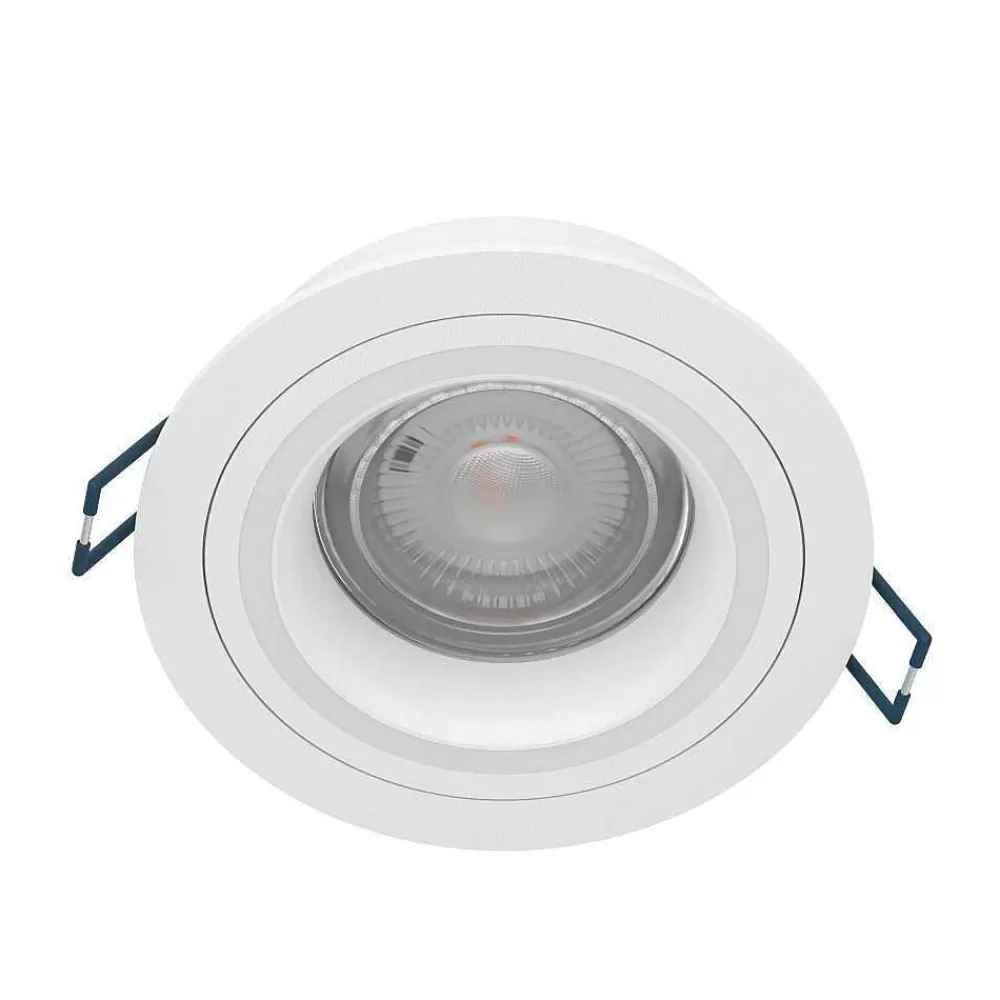 Luminaires Eglo Spot Encastrable Eglo Carosso-Z Led Blanc, 1 Lumiere, Changeur De Couleurs