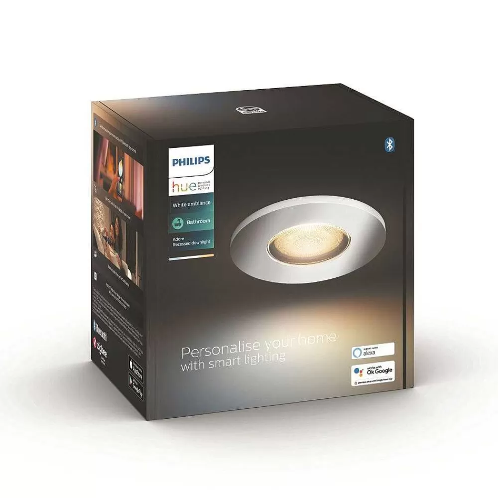 Luminaires Philips Spot Encastrable Philips Hue Adore Led Aluminium, 1 Lumiere, Telecommandes