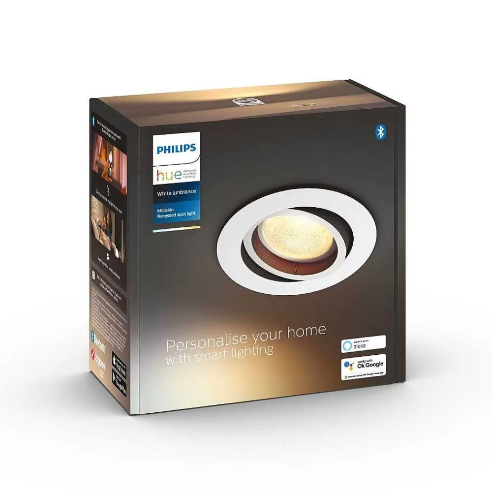 Luminaires Philips Spot Encastrable Philips Hue White Ambiance Milliskin Led Blanc, 1 Lumiere