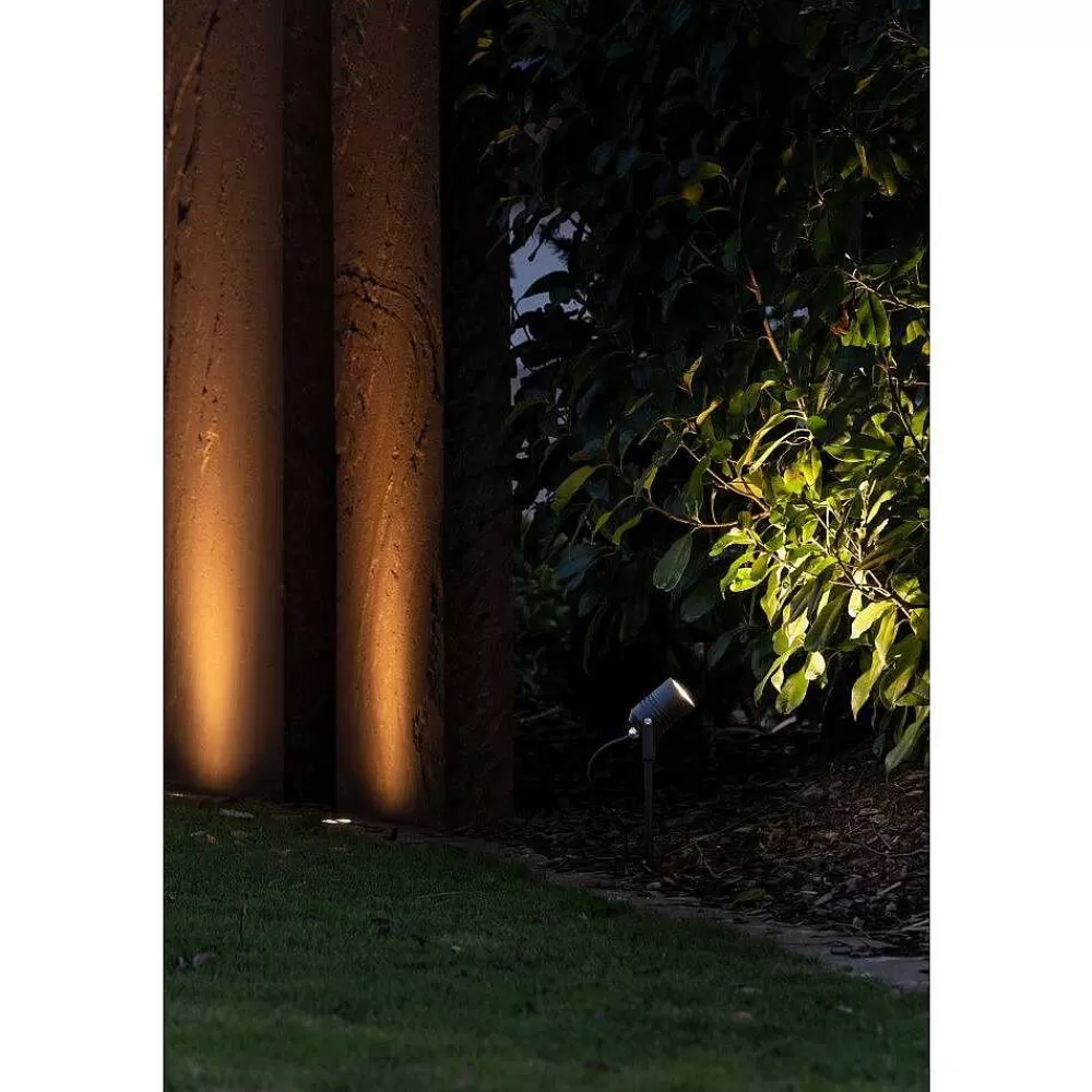 Luminaires LCD Spot Sur Pieu Lcd Typ 5018 Led Noir, 1 Lumiere