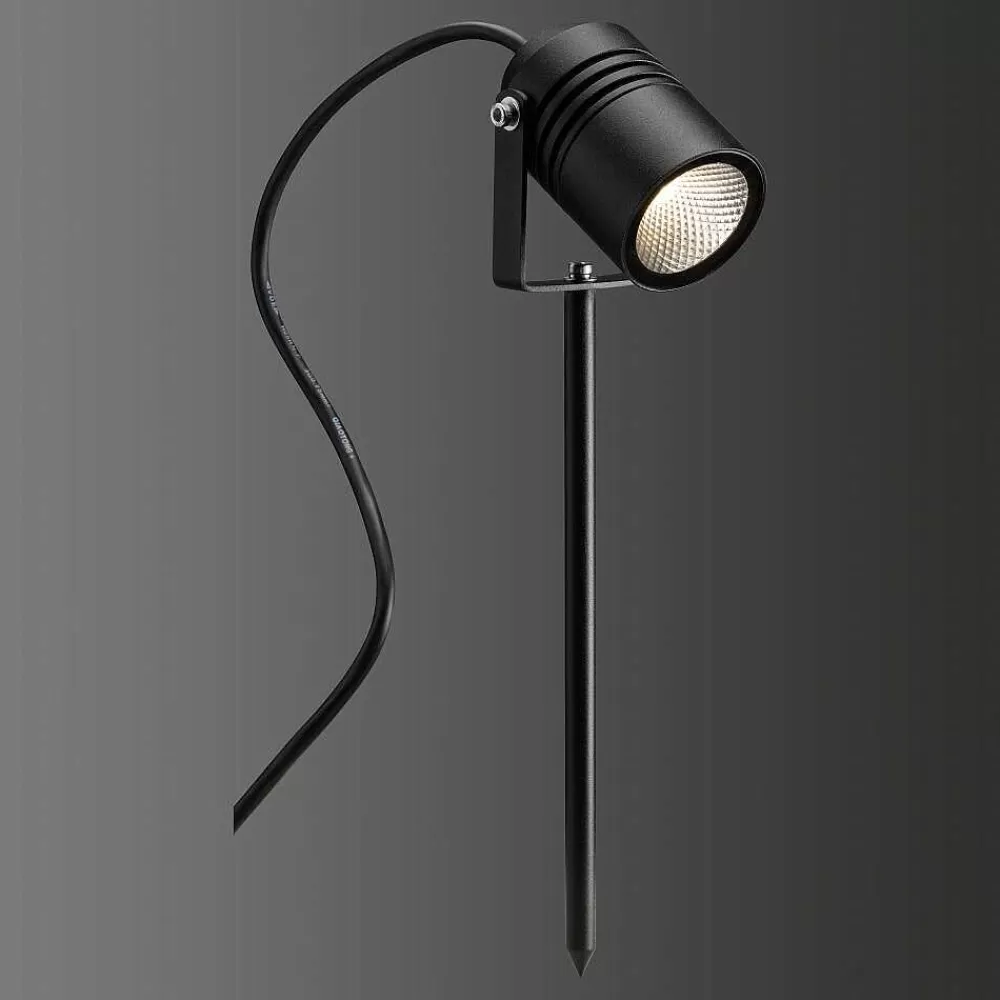 Luminaires LCD Spot Sur Pieu Lcd Typ 5018 Led Noir, 1 Lumiere