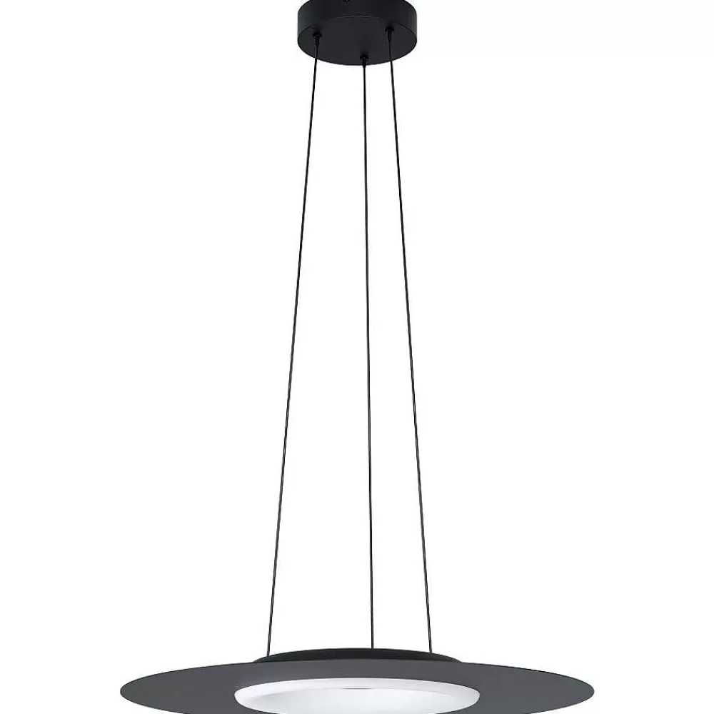 Luminaires Eglo Suspension Eglo Compo Rosso Led Noir, 1 Lumiere, Changeur De Couleurs