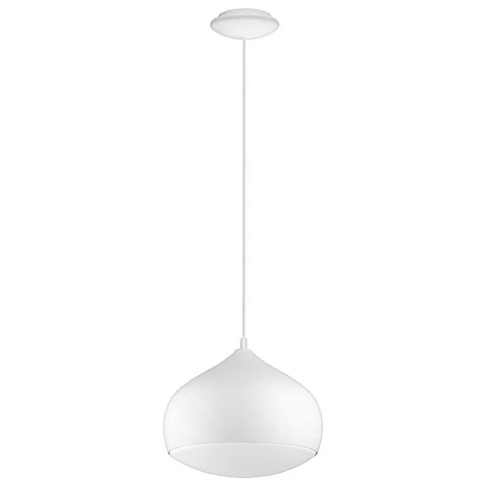Luminaires Eglo Suspension Eglo Connect Comba-C Led Blanc, 1 Lumiere, Changeur De Couleurs