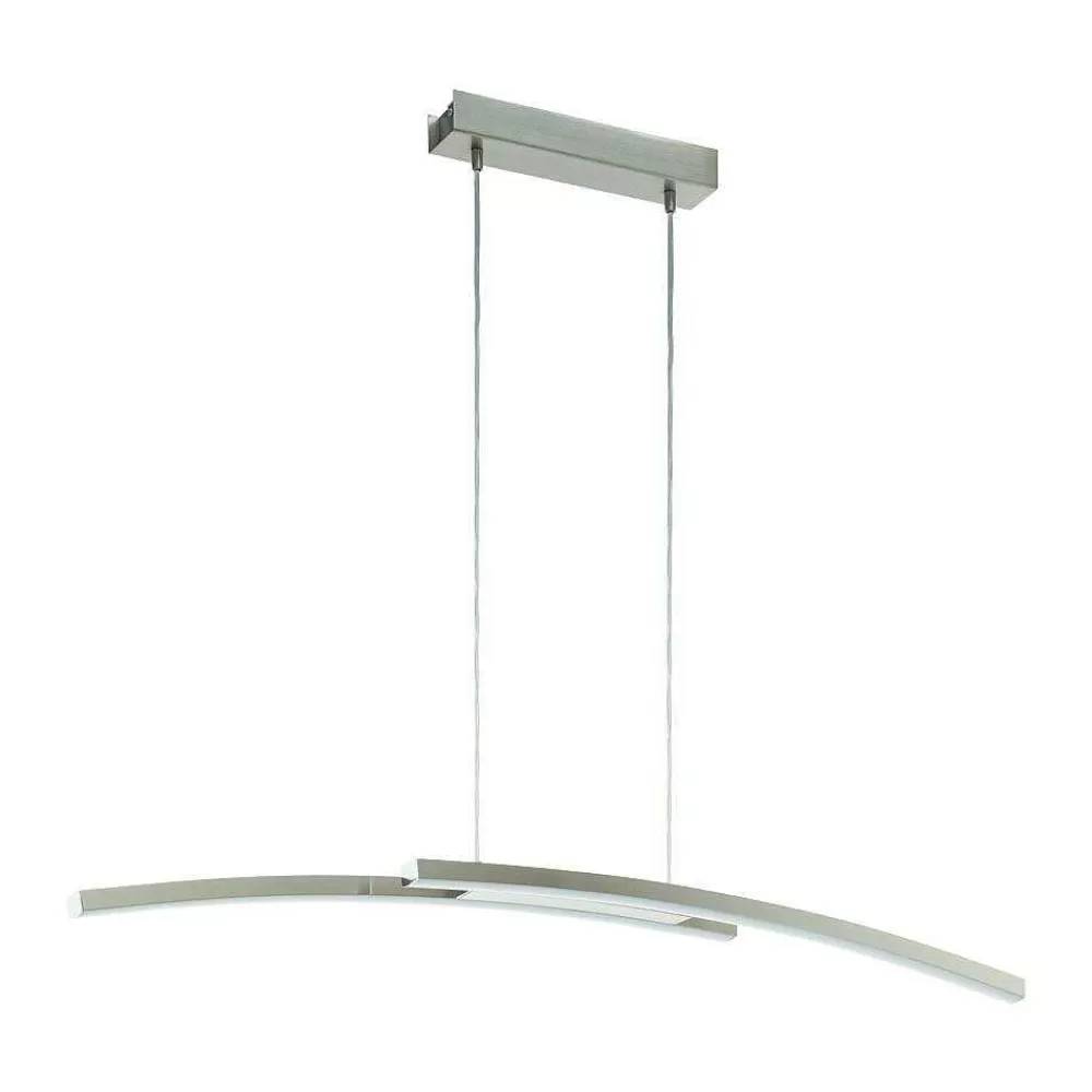 Luminaires Eglo Suspension Eglo Connect Fraioli-C Led Nickel Mat, 2 Lumieres, Changeur De Couleurs