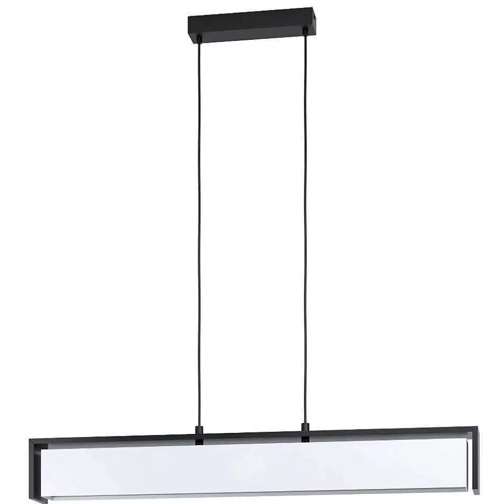 Luminaires Eglo Suspension Eglo Valdelagrano-Z Led Noir, 1 Lumiere, Changeur De Couleurs