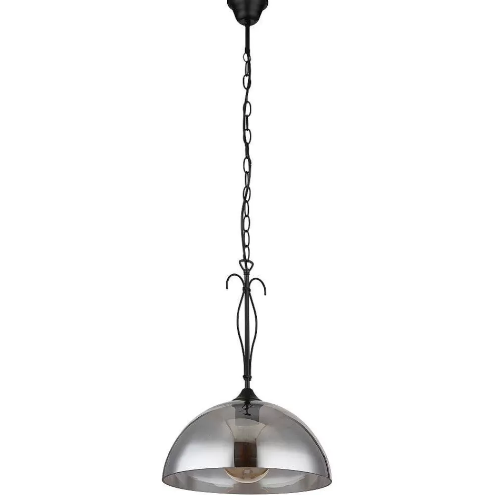 Luminaires Globo Lighting Suspension Globo Cottage Noir, 1 Lumiere