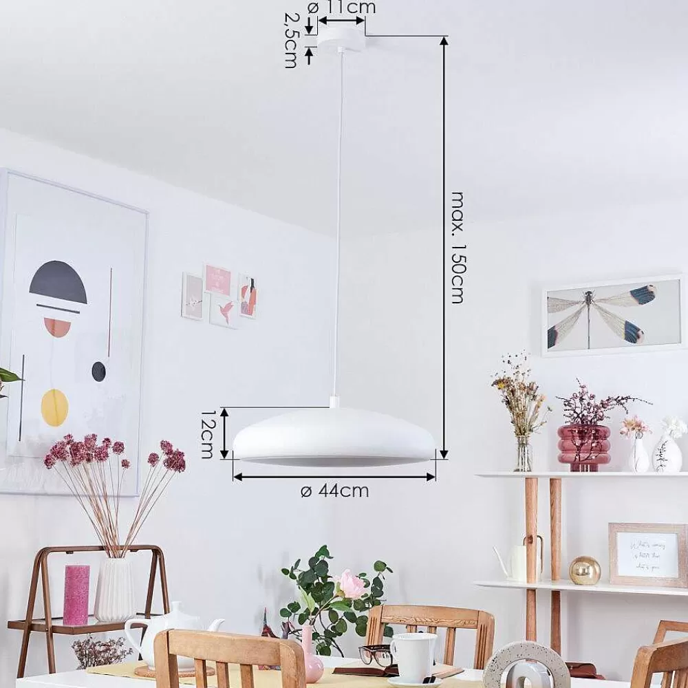 hofstein Suspension Rhone Led Blanc, 1 Lumiere, Changeur De Couleurs