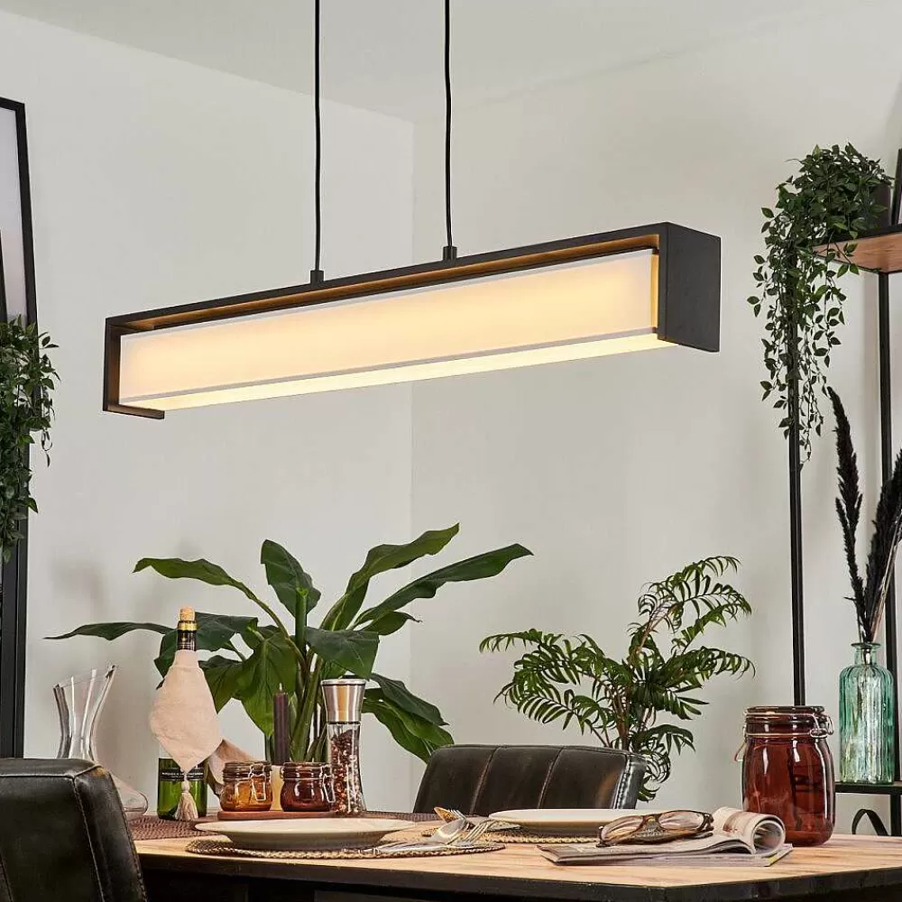 hofstein Suspension Siders Led Noir, 1 Lumiere, Changeur De Couleurs