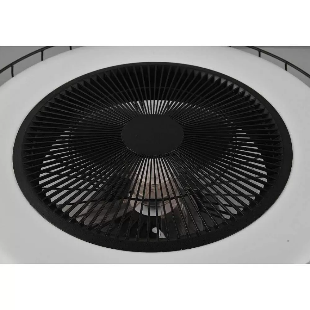 Luminaires Reality Ventilateur De Plafond Reality Sandfjord Led Noir, 1 Lumiere, Telecommandes
