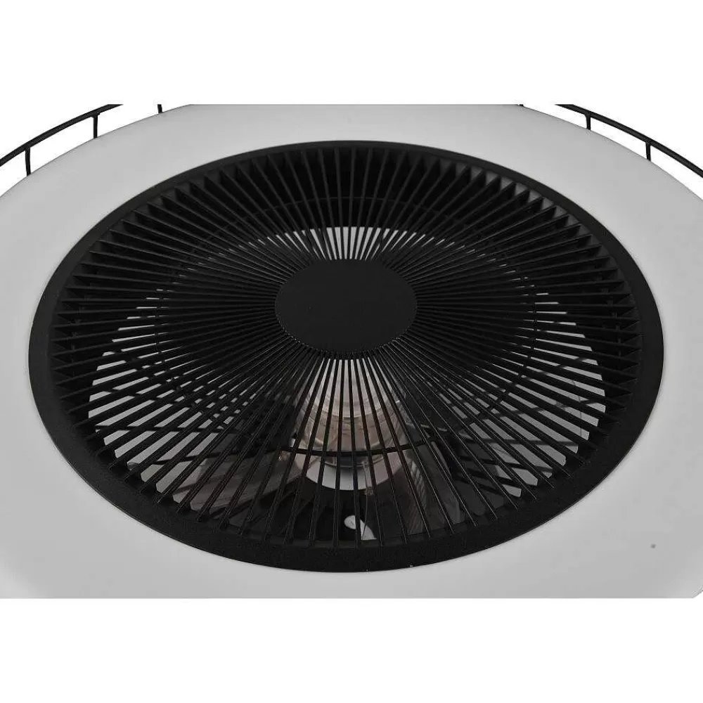 Luminaires Reality Ventilateur De Plafond Reality Sandfjord Led Noir, 1 Lumiere, Telecommandes