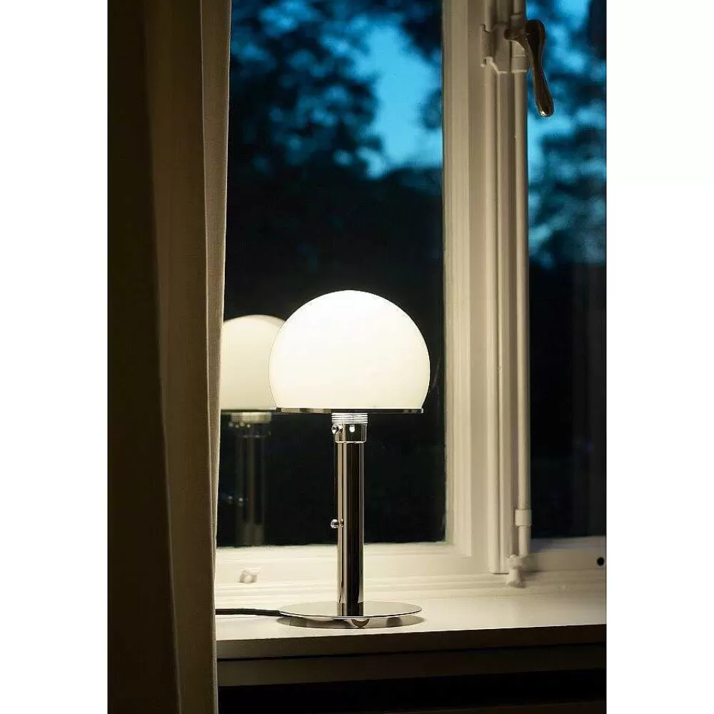Luminaires Tecnolumen Wagenfeld 24 Tecnolumen Lampe A Poser Nickel Brillant, 1 Lumiere