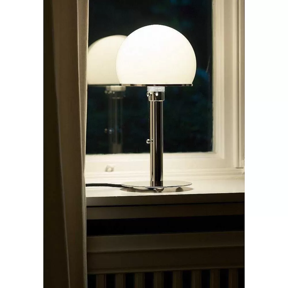 Luminaires Tecnolumen Wagenfeld 24 Tecnolumen Lampe A Poser Nickel Brillant, 1 Lumiere