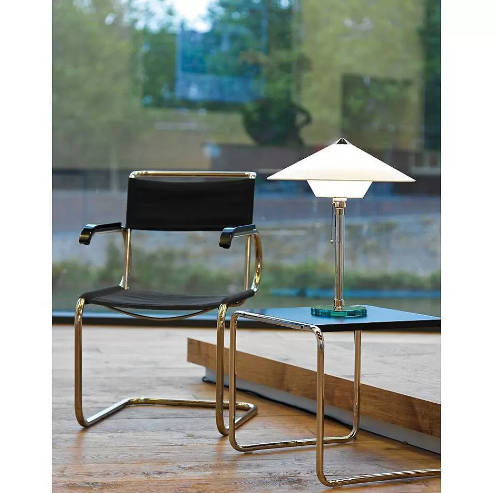 Luminaires Tecnolumen Wagenfeld 28 Tecnolumen Lampe A Poser Nickel Mat, Transparent, 1 Lumiere